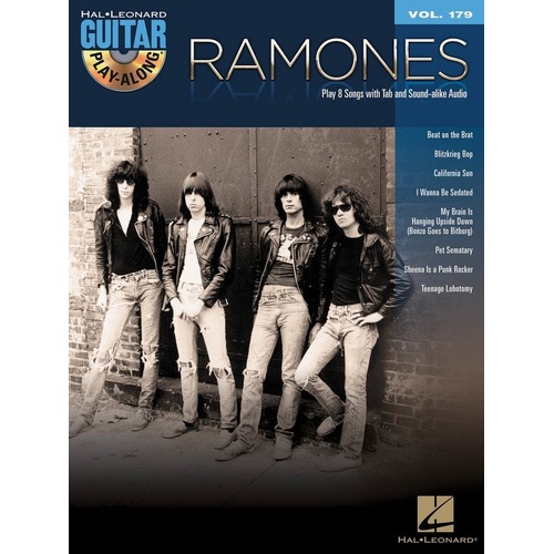 Ramones Guitar Play-Along V179 BK/CD with Lyrics & Chords, 48 Pages, Includes Audio CD for Easy Playalong