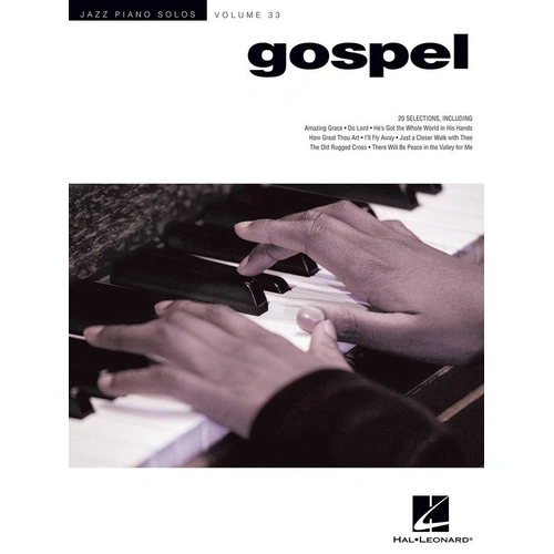Gospel Jazz Piano Solos V33 JPS by Hal Leonard - 20 Arrangements for Piano Solo with Chord Symbols, 98 Pages, Jazz Piano Solos Series