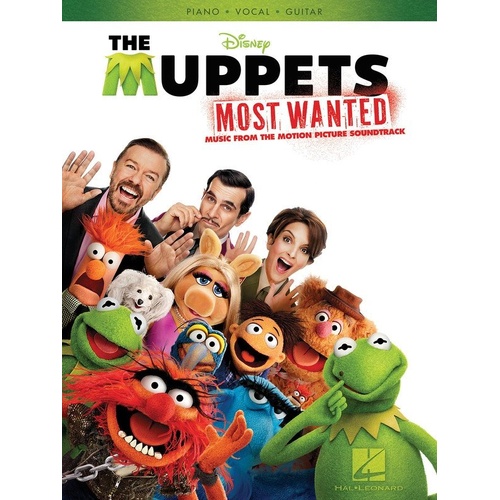 Muppets Most Wanted Piano Vocal Guitar Songbook by Hal Leonard - 11 Songs, 82 Pages, Color Artwork