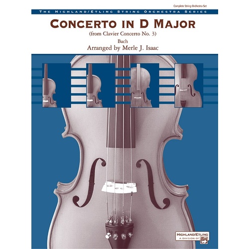 Concerto In D String Orchestra Gr 3 Conductor Score