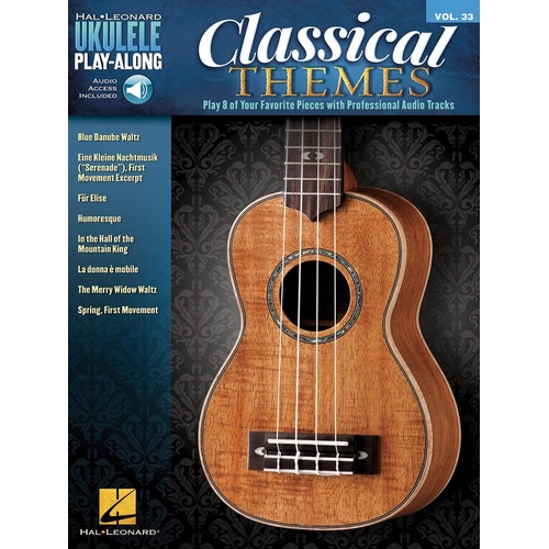 Classical Themes Ukulele Playalong V33 Book/Online Audio (Softcover Book/Online Audio)