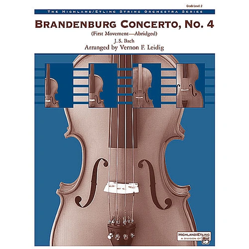 Brandenburg Concerto No 4 for String Orchestra - Bach Johann Sebastian - Alfred Music