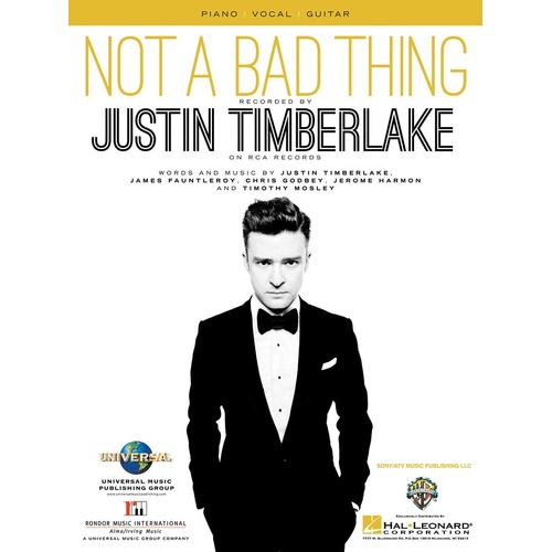 Not A Bad Thing (Single Music Sheet) (Softcover Book)