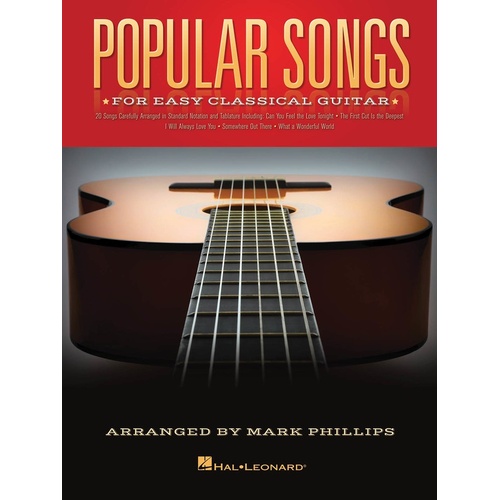 Popular Songs For Easy Classical Guitar TAB (Softcover Book)