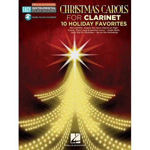 Christmas Carols for Clarinet - Easy Instrumental Play-Along, 10 Songs, Hal Leonard
