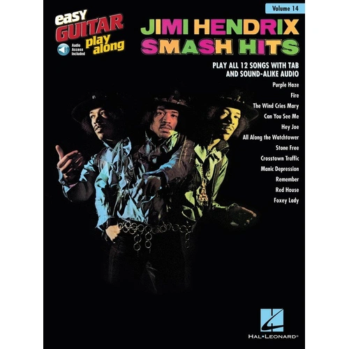 Jimi Hendrix Smash Hits Easy Guitar Play-Along V14 BK/OLA
