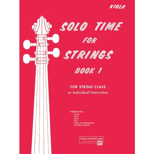 Solo Time for Strings Book 1 - Viola Sheet Music