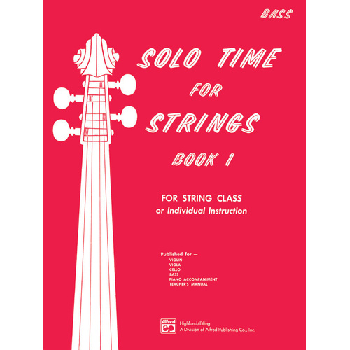 Solo Time for Strings BK 1 Bass - Alfred Music