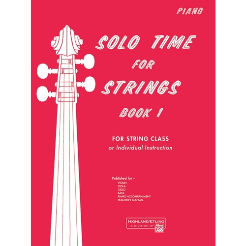 Solo Time for Strings Book 1 - Piano Accompaniment Sheet Music