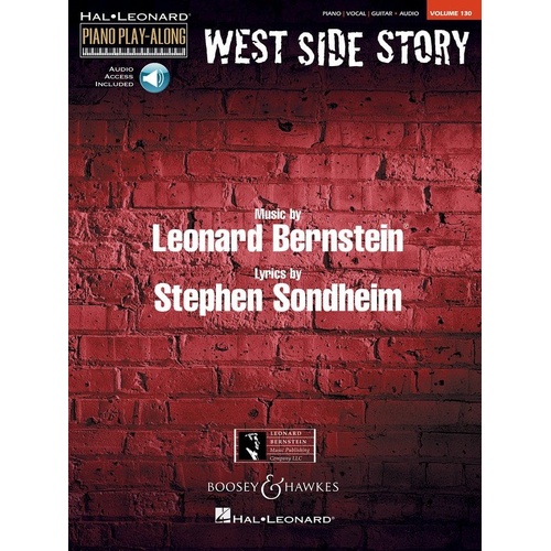 West Side Story Piano Play-Along V130 BK/OLA by Hal Leonard - 40 Pages, Includes 8 Songs, Online Audio Access