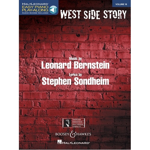 West Side Story Easy Piano Play Along V18 Book/Online Audio (Softcover Book/Onli
