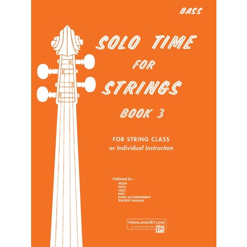 Solo Time for Strings Book 3 - Bass Sheet Music