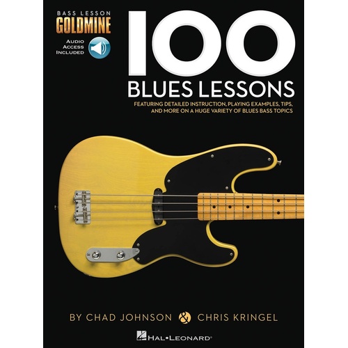 100 Blues Lessons Bass Guitar Goldmine Book/Online Audio (Softcover Book/Online Audio)