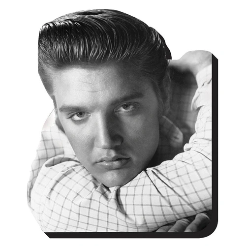 Elvis Heartthrob Chunky Magnet - Iconic Black-and-White Headshot