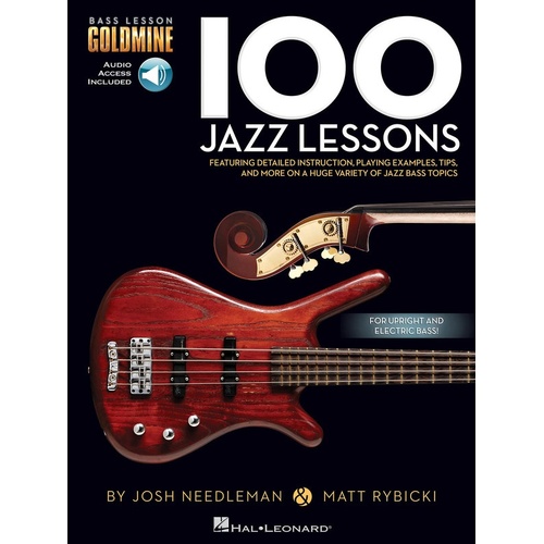 100 Jazz Lessons Bass Goldmine Series (Softcover Book/Online Audio)