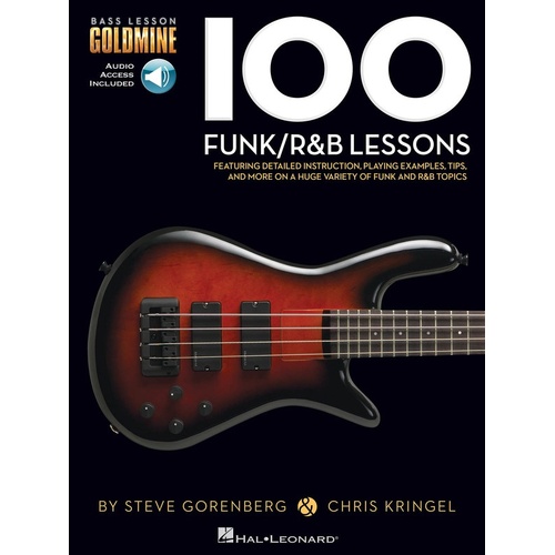 100 Funk/R&B Lessons Bass Goldmine Series Book/Ol (Softcover Book/Online Audio)