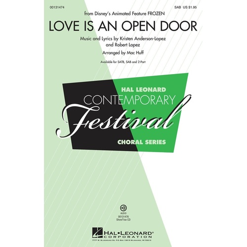 Love Is An Open Door (From Frozen) SAB (Octavo)