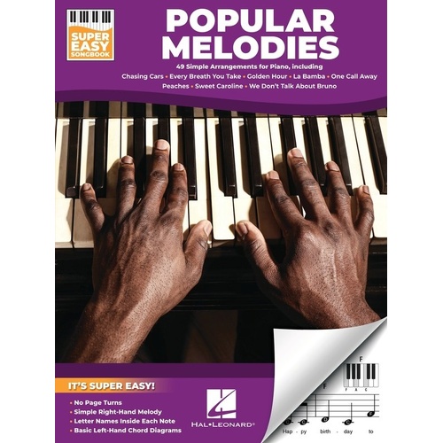 Popular Melodies Super Easy Songbook for Piano & Keyboard - 49 Favorite Songs, E-Z Play, 96 Pages, Hal Leonard