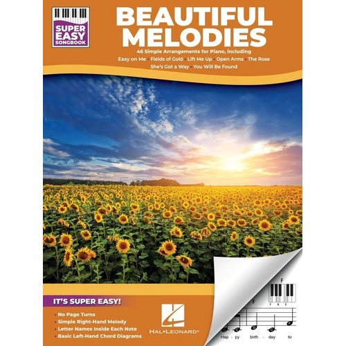 Beautiful Melodies Super Easy Songbook for Piano & Keyboard - 46 Songs, E-Z Play Format, 96 Pages, Hal Leonard