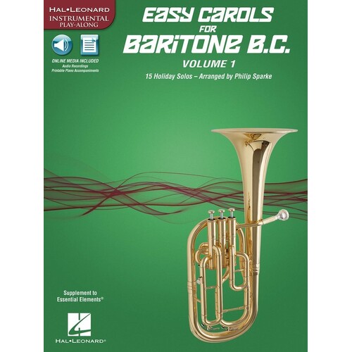 Easy Carols For Baritone Bc - Vol 1 Book/Online Audio (Softcover Book/Online Audio)