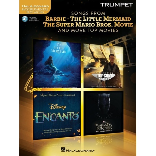 Barbie, Little Mermaid, Super Mario Bros Trumpet Play-Along Book