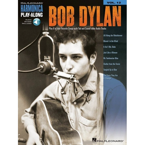 Bob Dylan Harmonica Play-Along V12 BK/OLA - 8 Songs with Audio Access