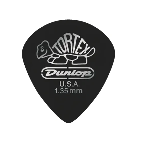 Jim Dunlop 1.35mm TORTEX PITCH BLACK Jazz Guitar Pick - Ex. Heavy (Single)
