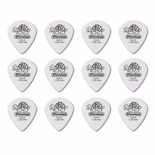 12 x Jim Dunlop Tortex Jazz 3 White 1.35mm Guitar Picks III 478R