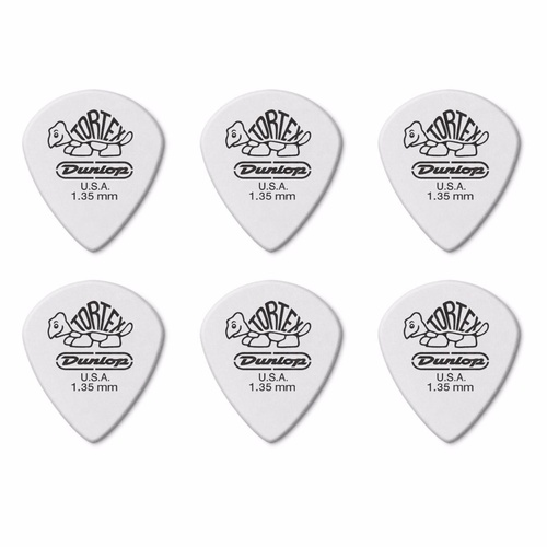 6 x Jim Dunlop Tortex Jazz 3 White 1.35mm Guitar Picks III 478R
