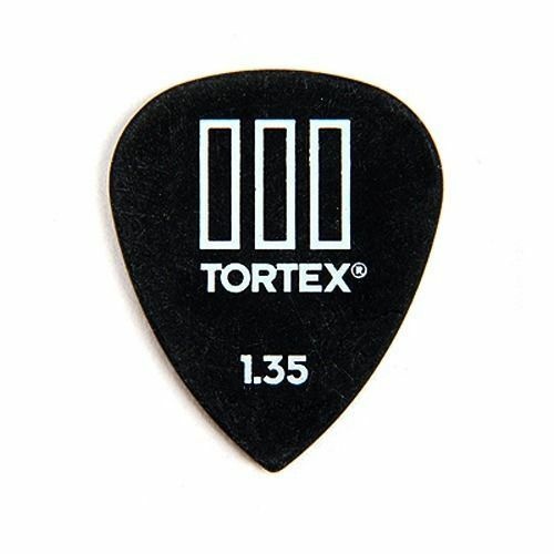 12 x Jim Dunlop Tortex TIII Black 1.35mm Guitar Picks T3 USA 462R