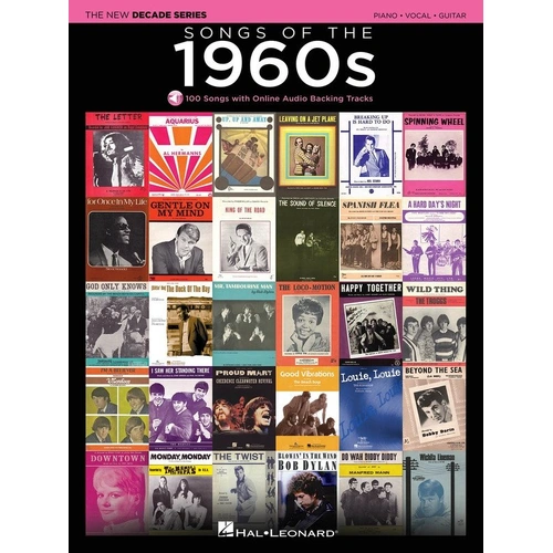 Songs of the 1960s PVG Songbook with Backing Tracks