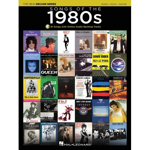 Songs of the 1980s PVG Songbook with Backing Tracks