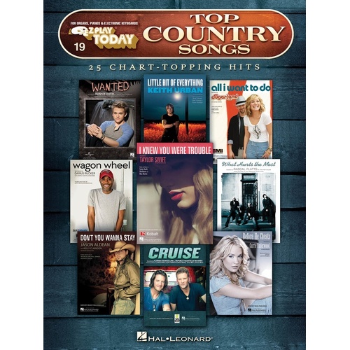 EZ Play 19 Top Country Songs (Softcover Book)