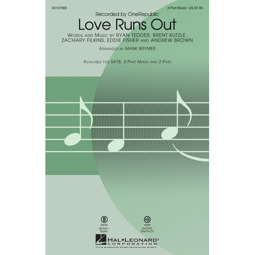 Love Runs Out SAB (Octavo)