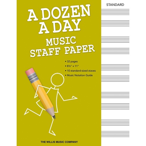 A Dozen A Day - Music Staff Paper (Softcover Book)