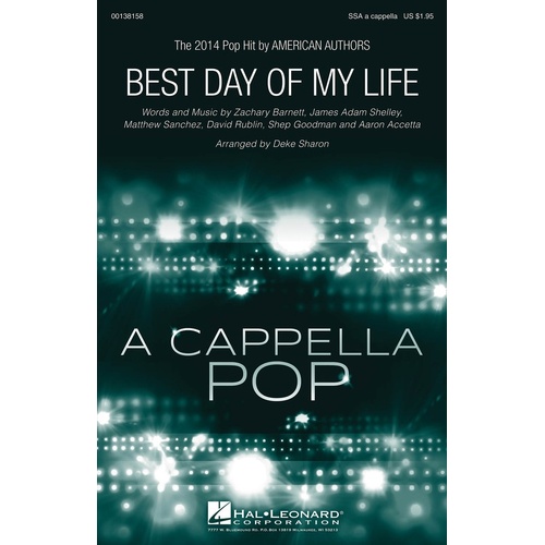 Best Day Of My Life SSA A Cappella (Octavo)