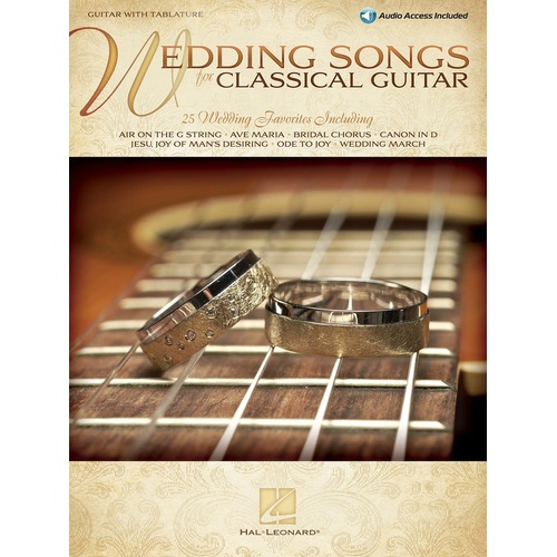 Wedding Songs For Classical Guitar Book/Online Audio (Softcover Book/Online Audi