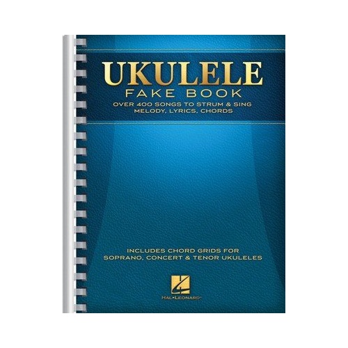 Ukulele Fake Book 9x12 Spiral Bound with 400+ Songs, Chord Grids for Soprano, Concert, and Tenor Ukuleles, 688 Pages