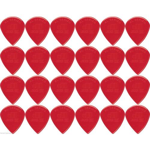 24 x Dunlop Jazz III XL Red Guitar Picks 47RXLN Free Postage