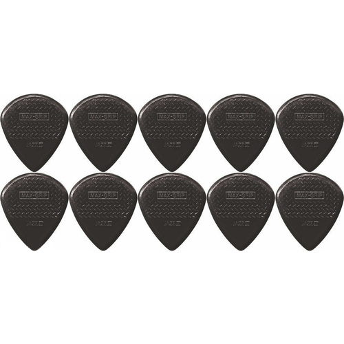 10 x Jim Dunlop Max Grip Jazz 3 Black Stiffo Gauge Guitar Picks Jazz III