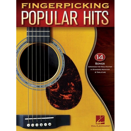 Fingerpicking Popular Hits Guitar Tab by Hal Leonard - 14 Solo Arrangements for Intermediate Guitarists, 80 Pages