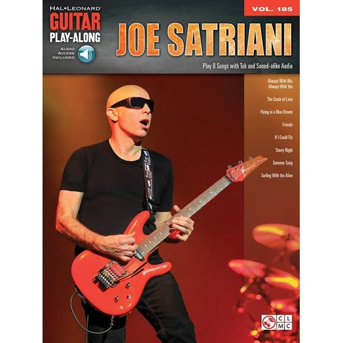 Joe Satriani Guitar Play-Along V185 BK/OLA - 8 Songs, Guitar TAB, 80 Pages, Hal Leonard
