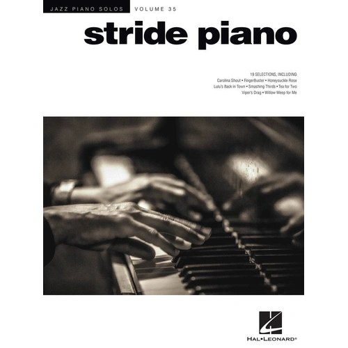Stride Piano Jazz Piano Solos V35 by Hal Leonard, 96 Pages, Includes 19 Selections with Chord Names, Piano Solo Format
