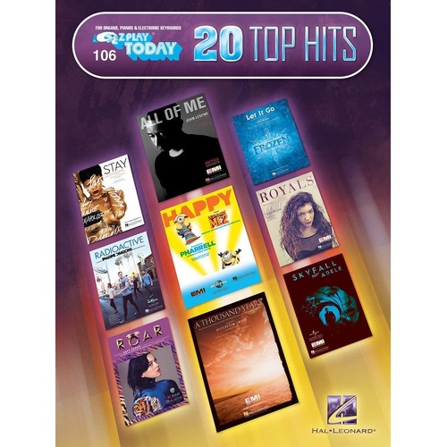 20 Top Hits E-Z Play 106 for Keyboard
