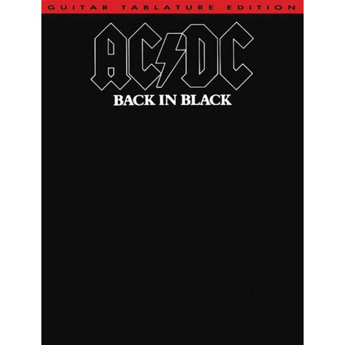 AC/DC Back In Black Guitar TAB (Softcover Book)