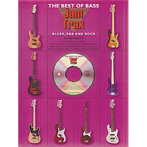 Best Of Bass Jam Trax Blues R&B And Rock Book/CD (Softcover Book/CD)