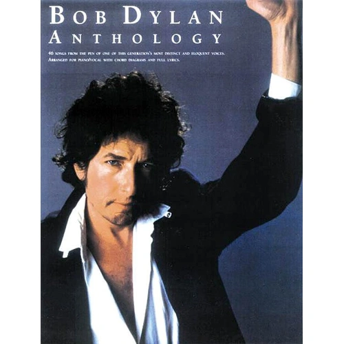 Bob Dylan Anthology PVG - 40 Songs for Piano/Vocal & Guitar, Includes All Along the Watchtower, Blowin' in the Wind, and more. 200 Pages.