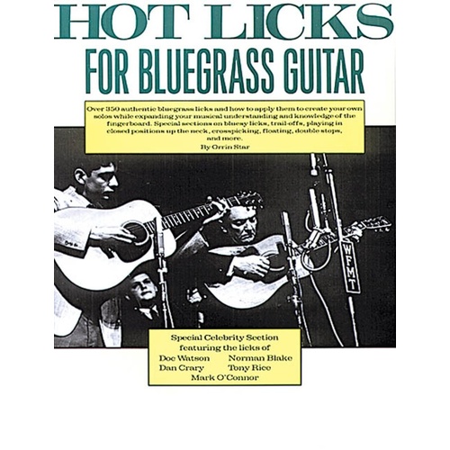 Hot Licks For Bluegrass Guitar (Softcover Book)