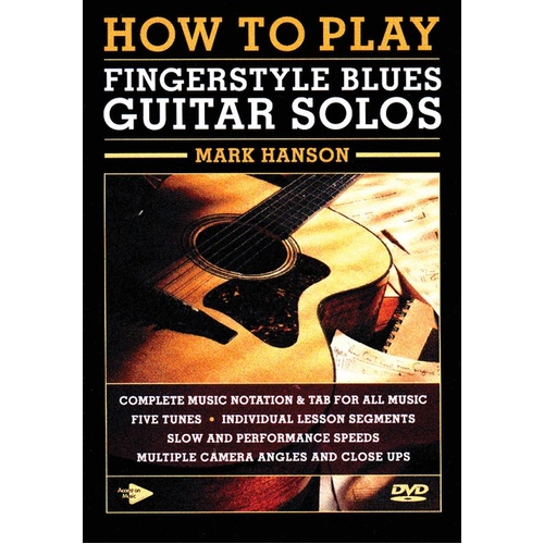 How To Play Fingerstyle Blues Guitar Solos DVD (DVD Only)