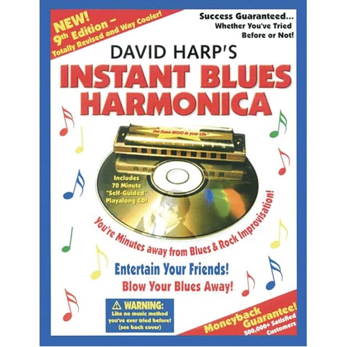 David Harps Instant Blues Harmonica 9Th Ed Book/CD (Softcover Book/CD)